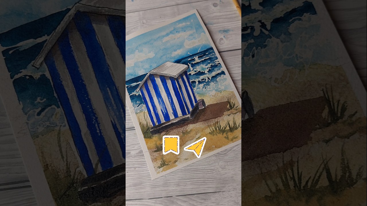 How to paint fluffy clouds in watercolor #watercolor #artist