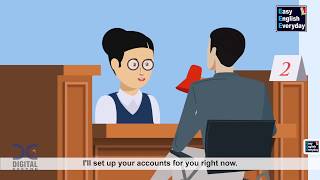 English Conversation Opening a Bank Account | Banking English | Basic English Conversation Lessons