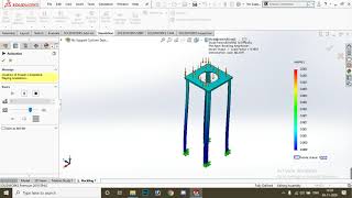 BUCKLING ANALYSIS ON A CYCLONE SEPARATOR STAND WITHOUT STIFFENER USING SOLIDWORKS