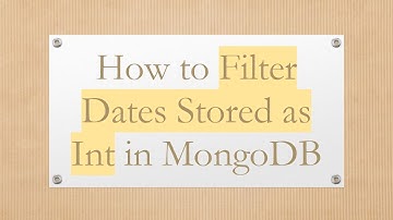 How to Filter Dates Stored as Int in MongoDB