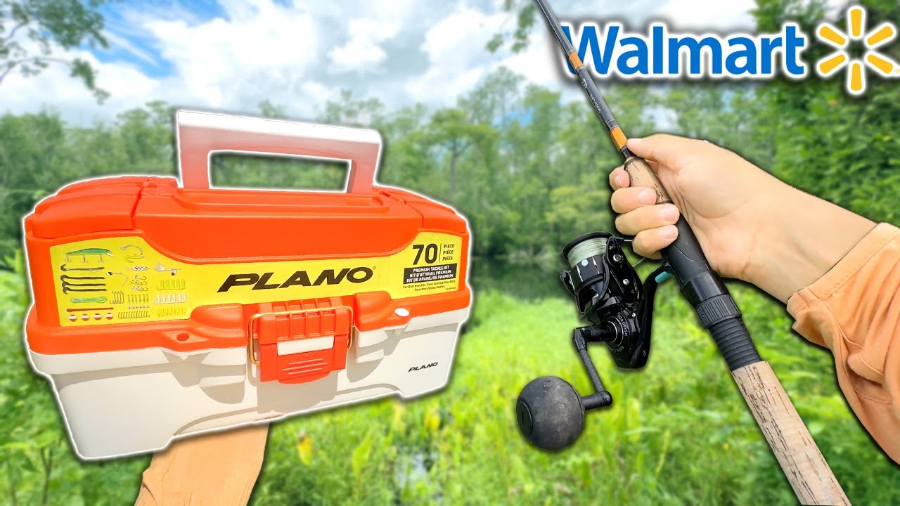 Is a $20 Walmart FISHING KIT a SCAM?? (Fishing Experiment)