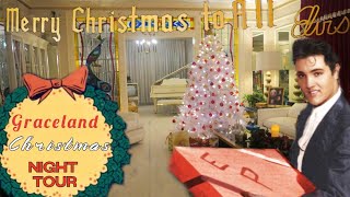 ELVIS Presley&#39;s GRACELAND CHRISTMAS NIGHT AFTER HOURS EPIC Mansion HOLIDAY Tour 2021 #elvis