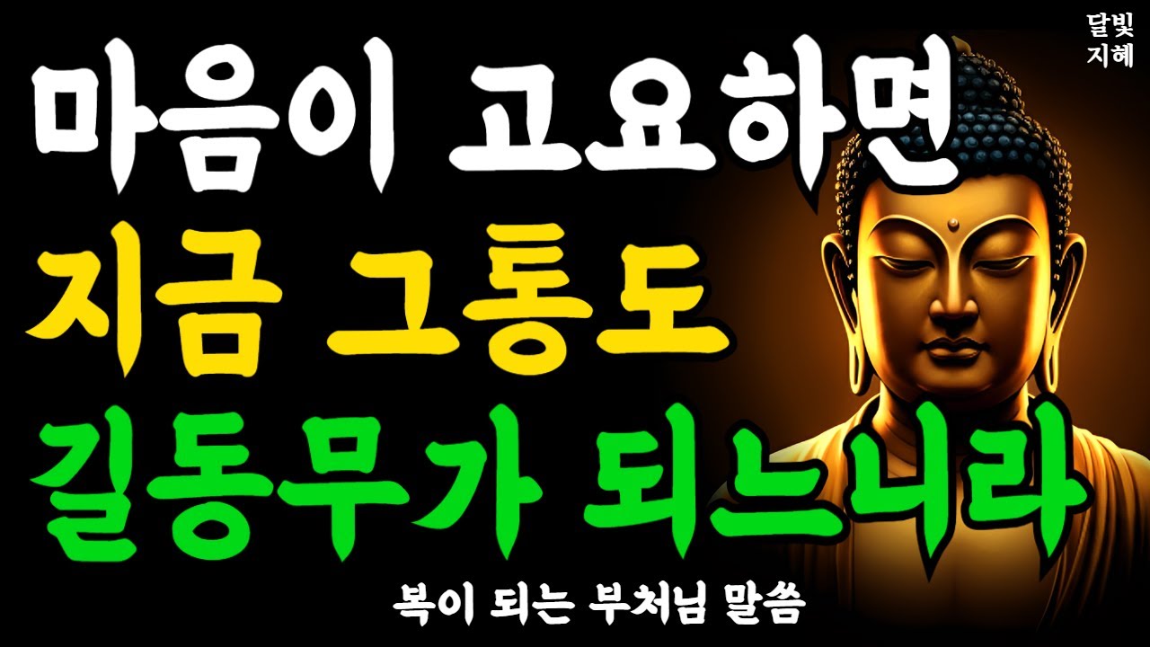마음이 고요하면 지금 겪는 그통도 길동무가 되느니라ㅣ부처님 말씀ㅣ불교 명언ㅣ석가모니 가르침ㅣ반야심경