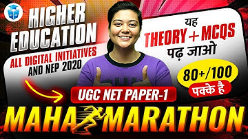 UGC NET Paper 1 Higher Education Marathon Class | All Digital Initiatives & NEP 2020 | Aditi Mam