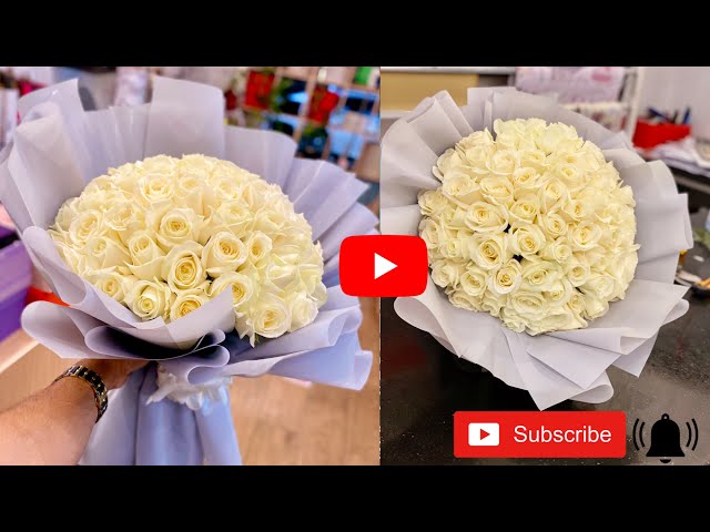 100roses #flowers #crown #flowerwrapping #diy #ramobuchon #flowerbouq, flower  bouquet