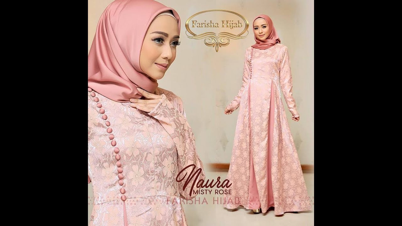 Model gamis brokat terbaru 2019 Mewah Ukuran M L XL XXL 