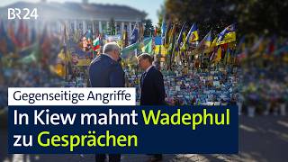 Gegenseitige Angriffe: In Kiew mahnt Wadephul zu Gesprächen | BR24