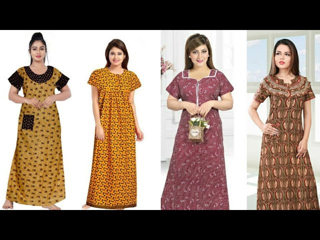 Ladies Fancy Cotton Night Gown at Rs 150/piece | Gandhi Nagar | New Delhi |  ID: 22579314030