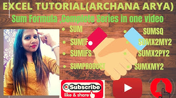 Most Important Basic Excel Formulas and Functions (SUM SERIES) ,Complete sum sequence in one video.