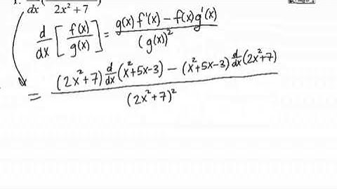 Quotient Rule Example: A Rational Function