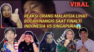 VIRAL!! REAKSI ORANG MALAYSIA LIHAT BOCAH NANGIS SAAT SAVE PENALTI INDO VS SINGAPURA 😱