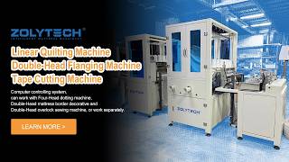 Celebrity Automatic Mattress Border Production Line Linear Quilting+Double Head Flanging+Measure Cut System Wealth