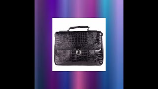 Cavalli Class Black Leather Di Calfskin Briefcase