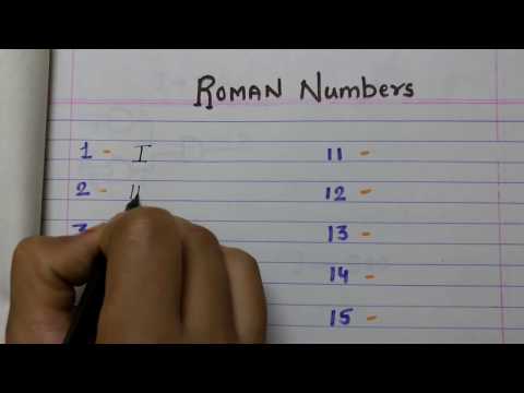 Roman Numbers 1 To 50 Chart