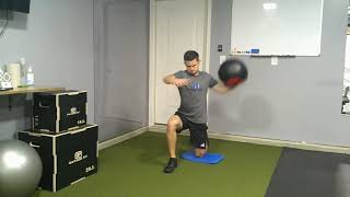 Throwing: Half-Kneeling Single-Arm Overhead Slam
