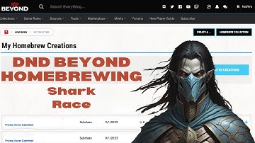 DnD Beyond Step By Step Homebrew - Race - Shark