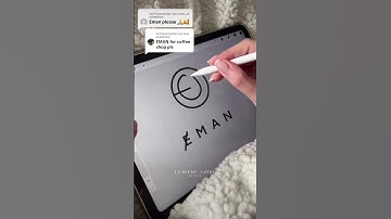 Mastering EMAN Logo Design with Procreate & Apple Pencil #letterlogo #namelogo