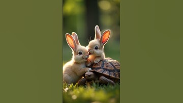 Rabbits are Playing with Turtle | #cute #funny #ai