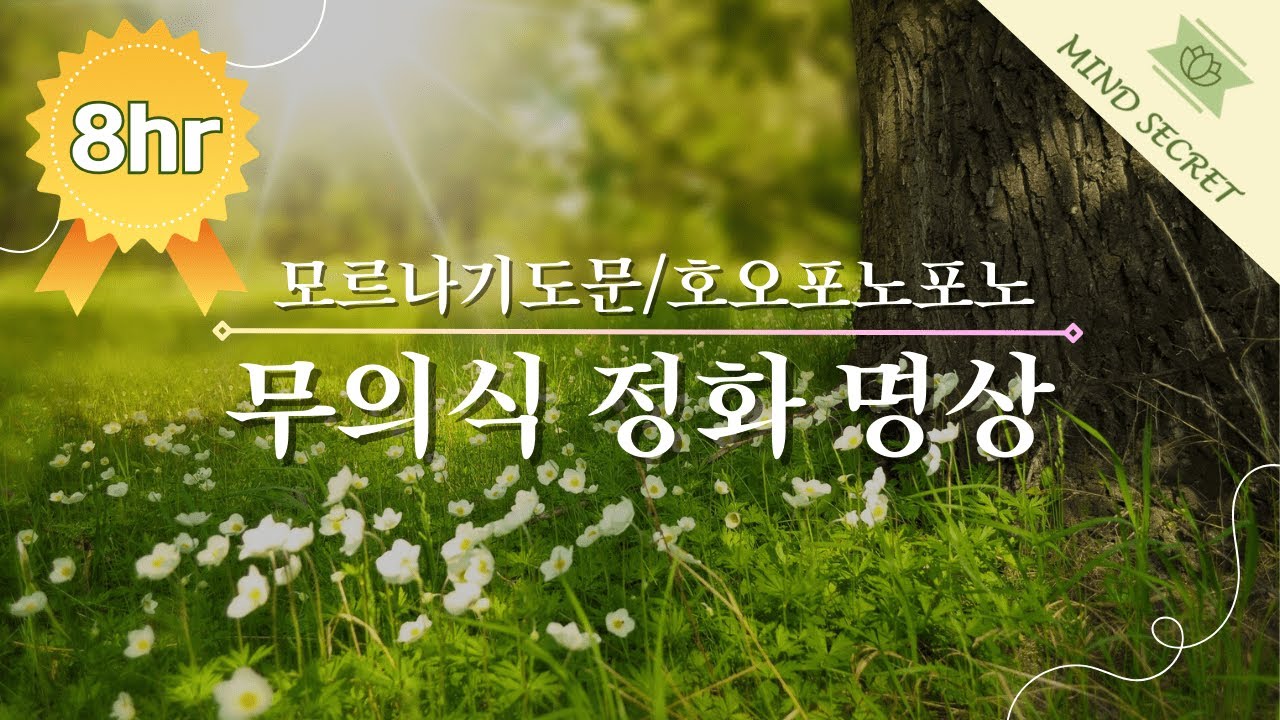 [8시간] 삶의 기적을 만드는 호오포노포노 명상 | 모르나 기도문 | 카르마 해소 | 수면 중 무의식 정화