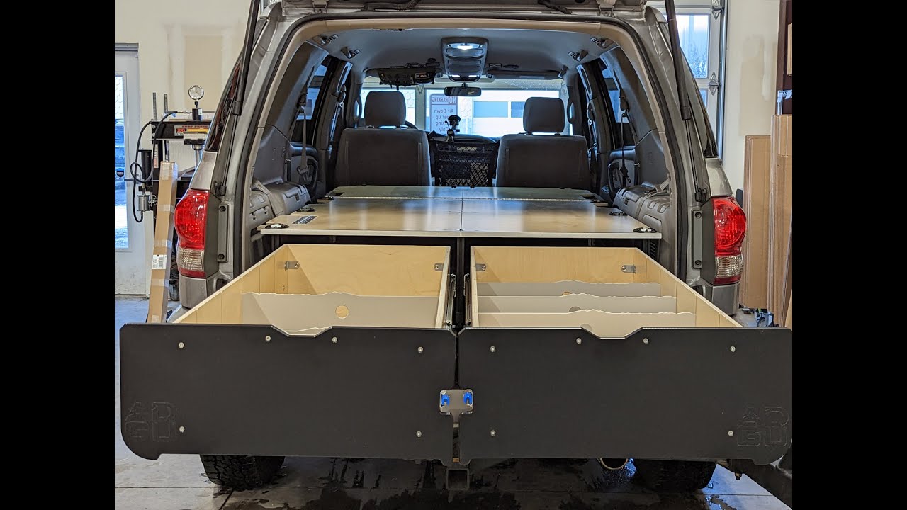 Air Down Gear Up 1st Gen Toyota Sequoia Drawer and Sleeping Platform YouTube