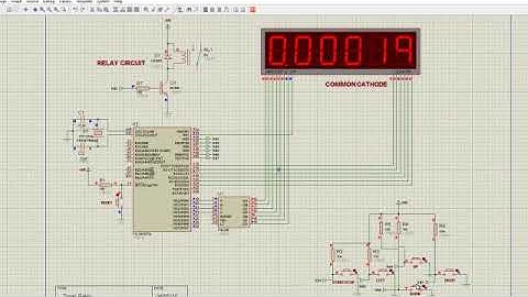 Adjustable Timer with Relay - Proteus Simulation - Microcontroller Project