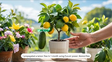 🌿I Propagated a Lemon Tree in 1 Month Using Cucumber Power⚡ #lemontree