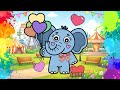 🎨 Baby Elephant Coloring for Kids | Spring & Valentine’s Coloring | Upbeat Music 🐘💗