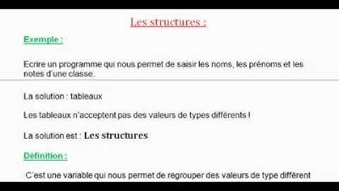 Marouane jabal algorithme darija part 7 les structures   YouTube