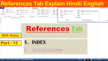 ✅ MS Word 2025 (Part 13): References Tab –  Index & Table of Authorities Explained @Skillient