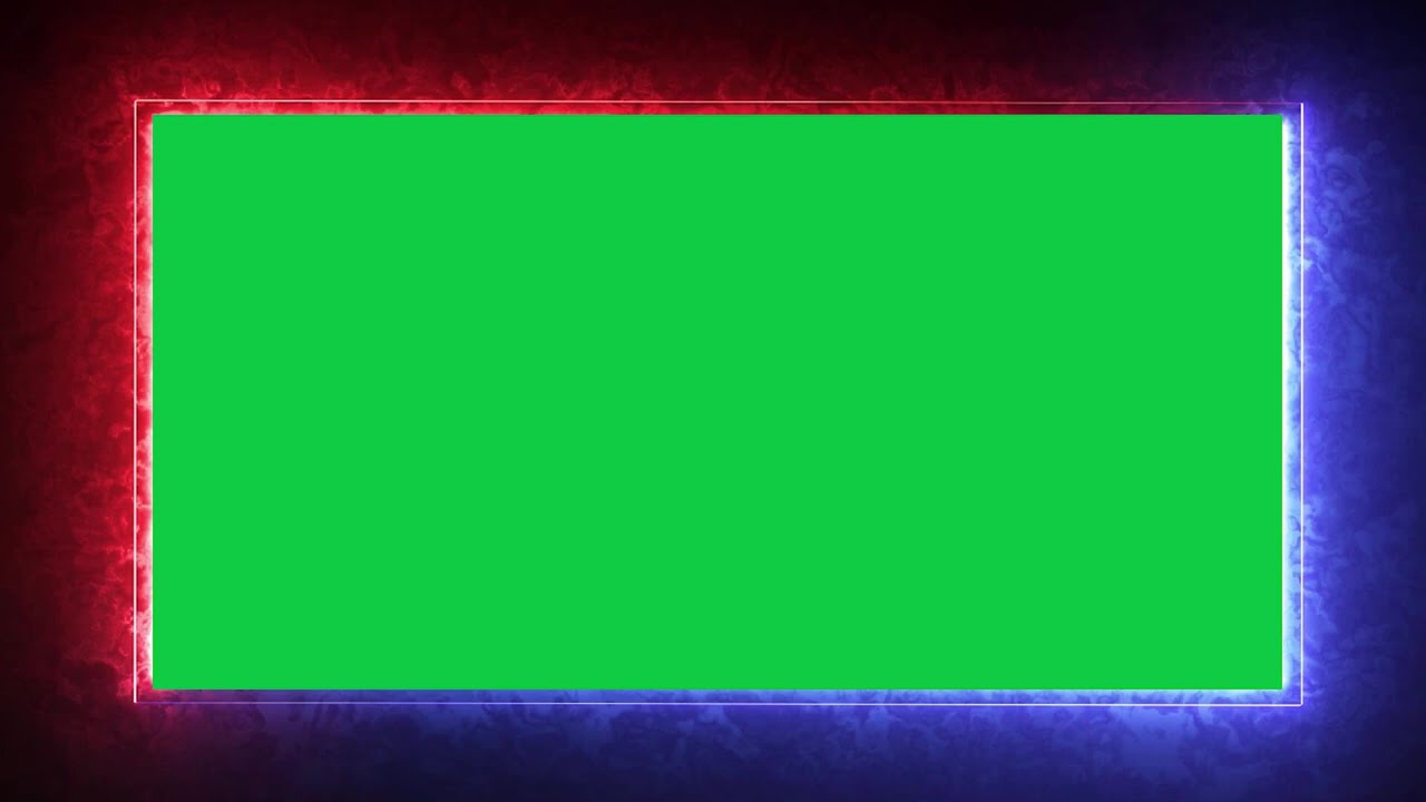Neon Light Border Frames Template Video Glowing Frame Black Screen