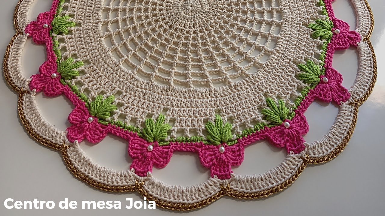 Centro de mesa Jóia em crochê