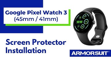 Google Pixel Watch 3 Screen Protector Wet Installation MilitaryShield Video Guide by ArmorSuit