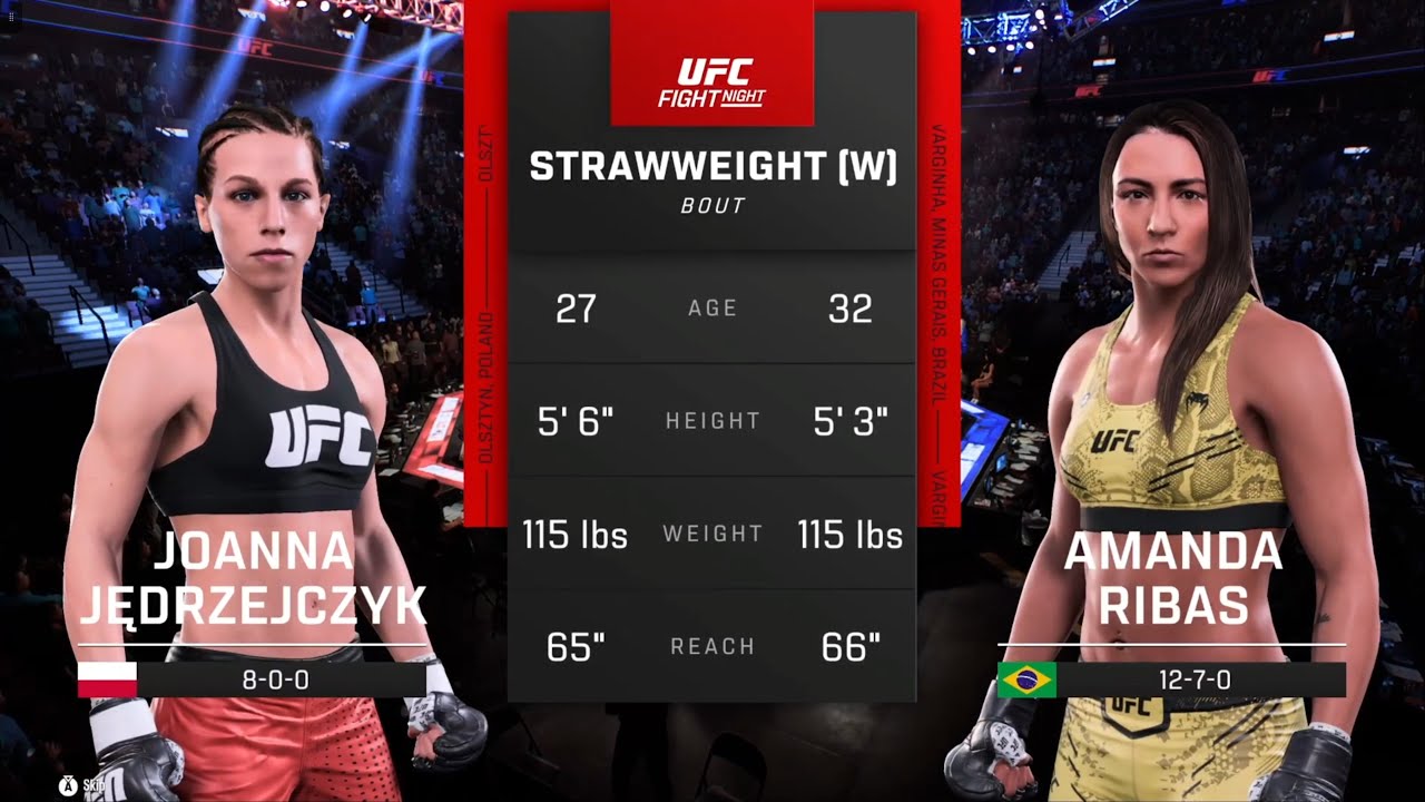 UFC 5 woman Strawweight Joanna Jedrzejczyk (Польша) - Amanda Ribas (Бразилия)