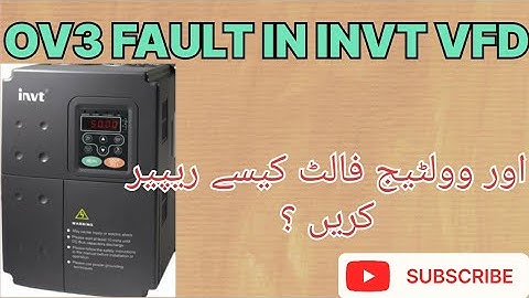 INVT vfd OV3 fault solution|how to solve OV3 fault in invt inverter? OV3 fault