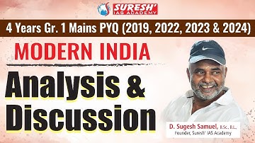 TNPSC GROUP I MAINS | MODERN INDIA | LAST FOUR YEARS PYQ ANALYSIS & DISCUSSION | Suresh IAS Academy