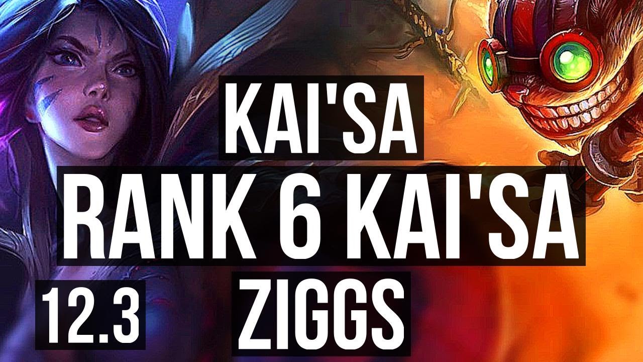 KAI'SA & Nautilus vs ZIGGS & Karma (ADC) | Rank 6 Kai'Sa, 9/2/7, Godlike | NA Challenger | 12.3