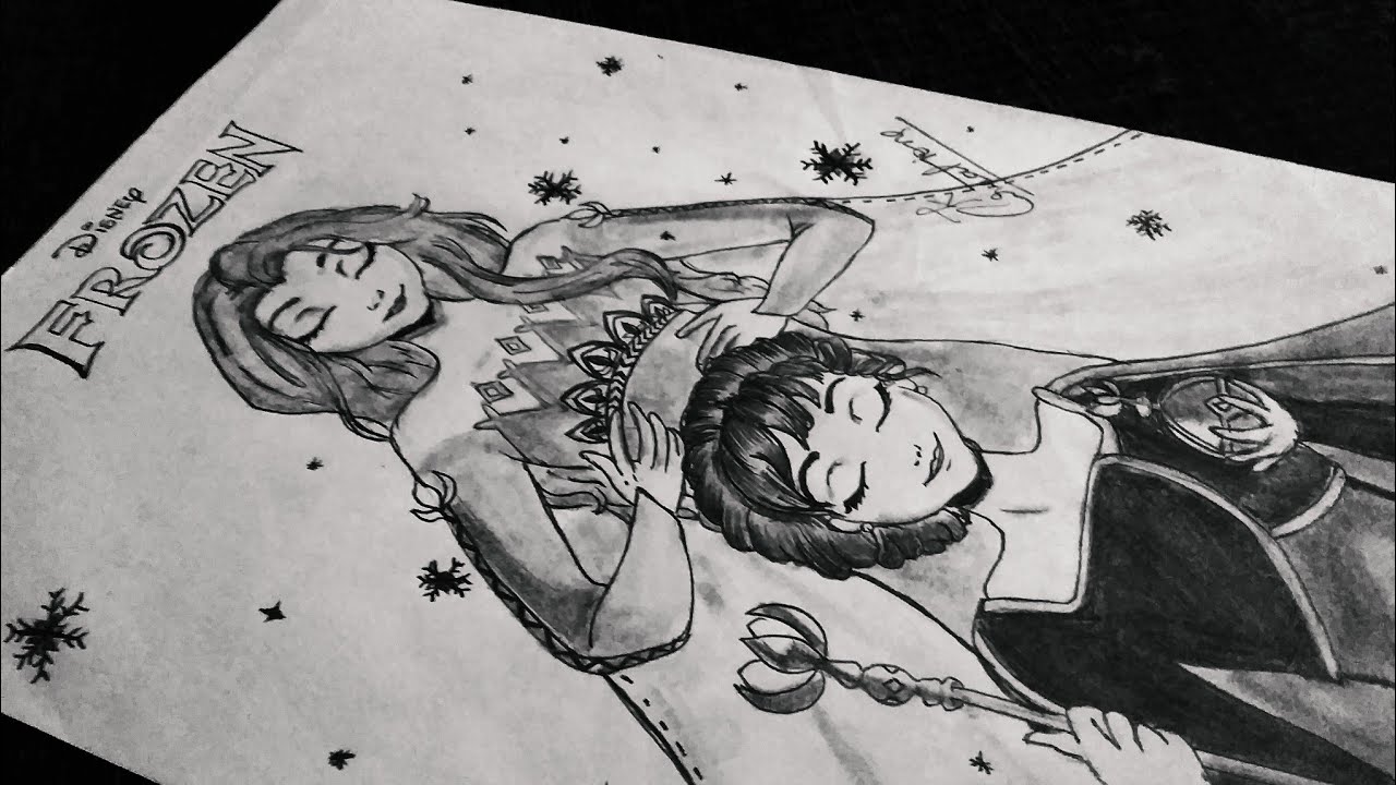 Drawing Elsa and Anna from FROZEN 2❄️❄️❄️