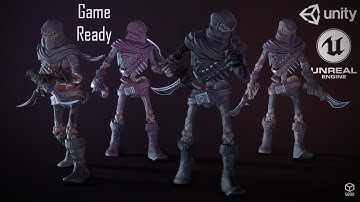 PREVIEW 3D CHARACTER - GAME READY MODEL - UNREAL ENGINE - FantasySkeletonRogue1