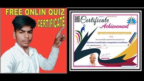 National Level Quiz On Mahatma Gandhi | Certificate Within 2 Minutes | Free Certificate