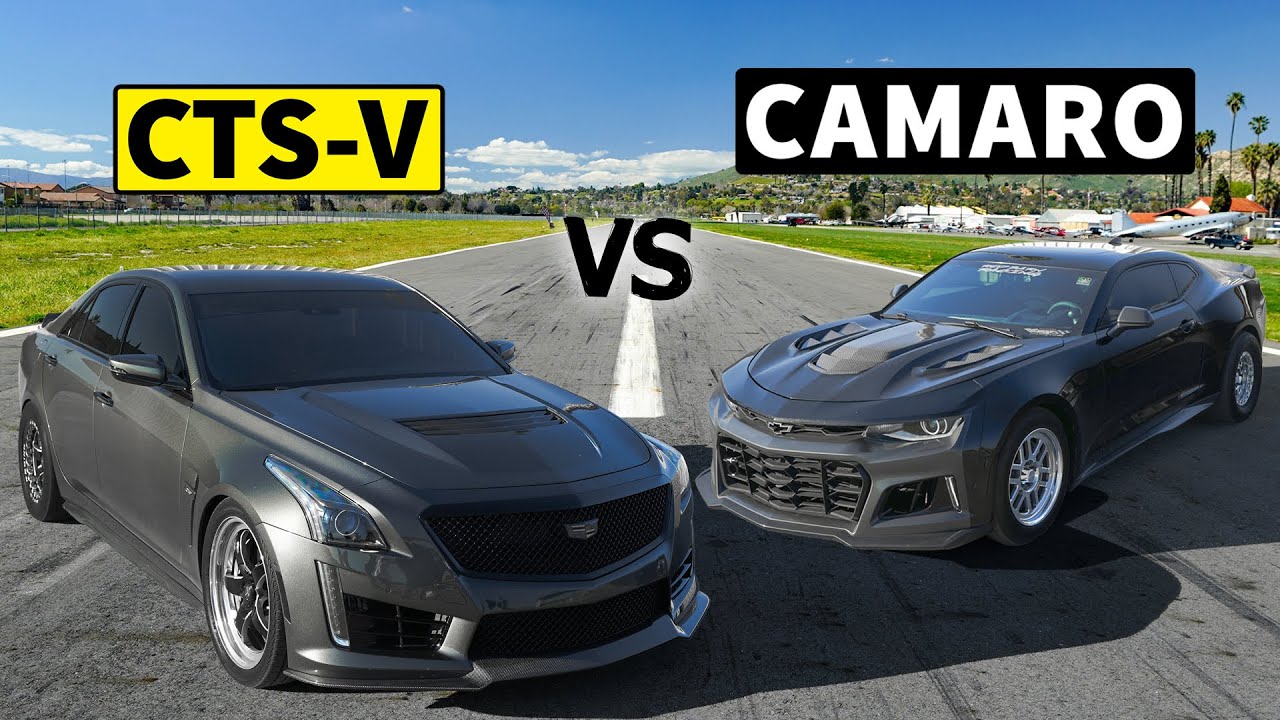 ⁣820hp Cadillac CTS-V vs 1040hp Camaro SS // THIS vs THAT