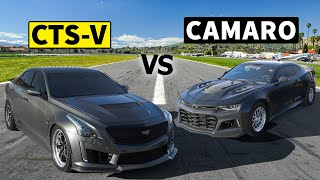 820Hp Cadillac Cts-V Vs 1040Hp Camaro Ss // This Vs That