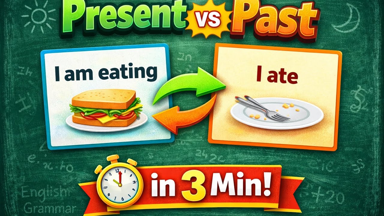 Present vs Past Tense in 3 Minutes | Easy English Grammar Trick 🔥