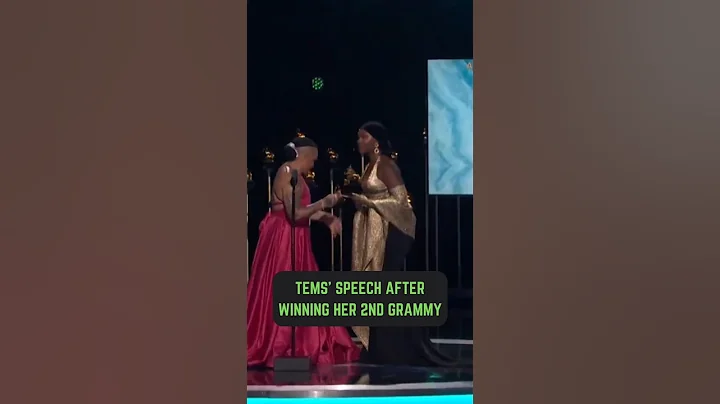 Tems wins the Grammy for Best African Music Performance. Her Speech 🔥🏆 #tems #grammys #afrobeats