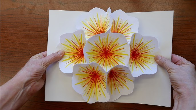 How To Make A Bouquet Flower Pop Up Card Youtube