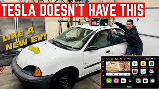 Upgrading My Old ELECTRIC Geo Metro To A Tesla Style Screen