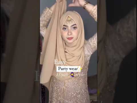 Eid 🌛and Party wear Hijab tutorial ✨🧕 #hijab #hijabtutorial #2023 #viral #shorts