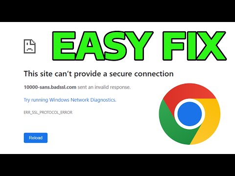 How To Fix Site Can't Provide Secure Connection in Google Chrome ERR SSL PROTOCOL ERROR