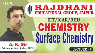 [80] JET/ICAR/BHU Chemistry Classes - Surface chemistry  (Lect-7) | Rajdhani Educational Group