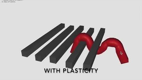Plasticity simulation by the upcoming deformable body support on nphysics