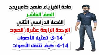 الصف العاشر، الفصل الثاني، الوحدة الرابعة عشرة : 14-3: تمثيل الأصوات + 14-4: كيف تنتقل الأصوات